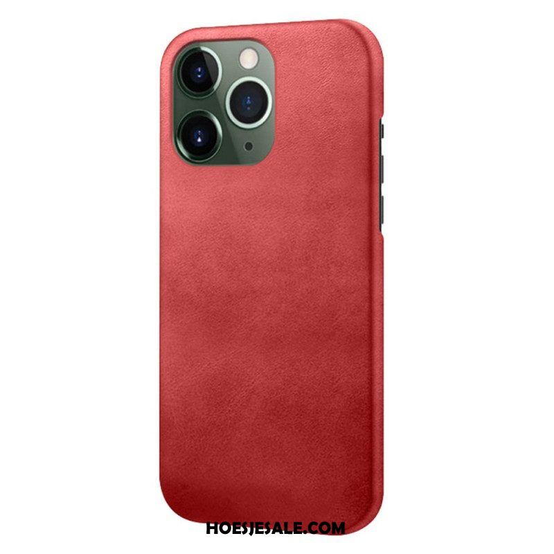 Hoesje voor iPhone 14 Pro Max Leer-effect