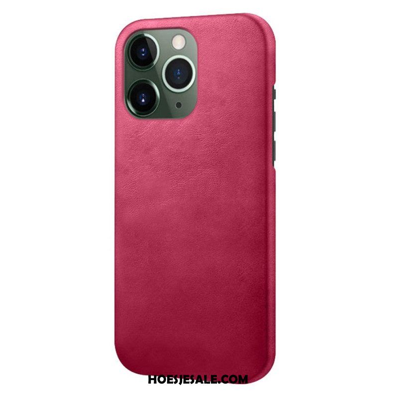 Hoesje voor iPhone 14 Pro Max Leer-effect