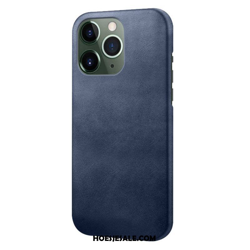 Hoesje voor iPhone 14 Pro Max Leer-effect