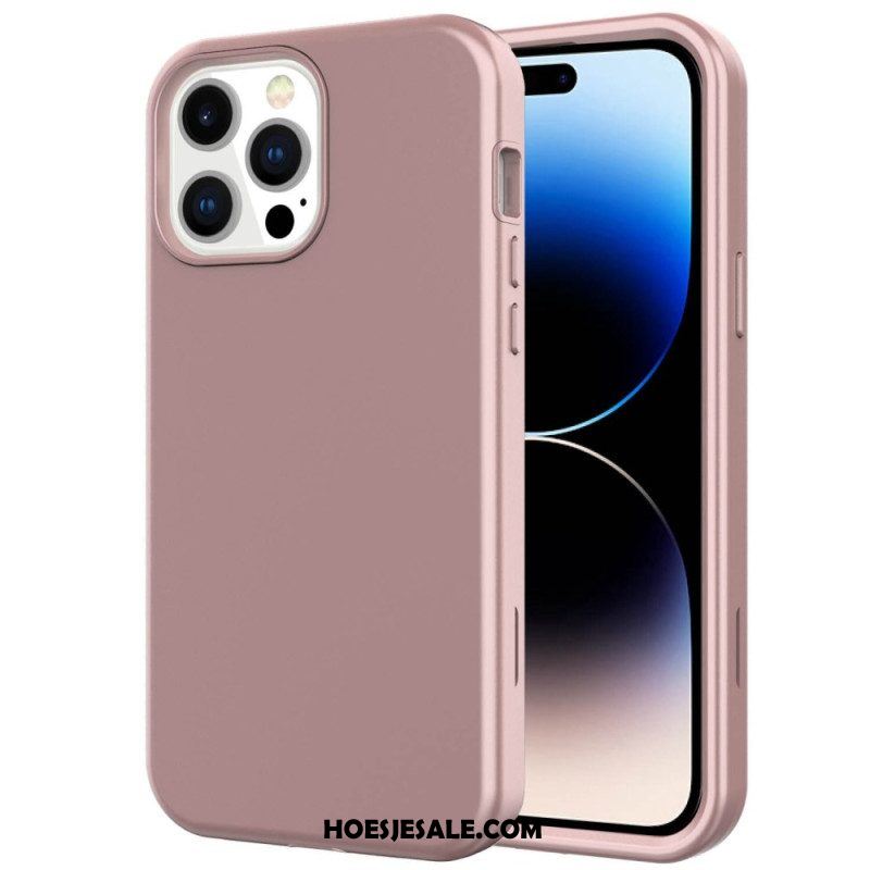 Hoesje voor iPhone 14 Pro Max Matte Afwerking Hybride