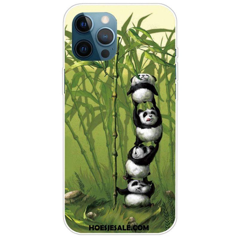 Hoesje voor iPhone 14 Pro Max Stelletje Panda's