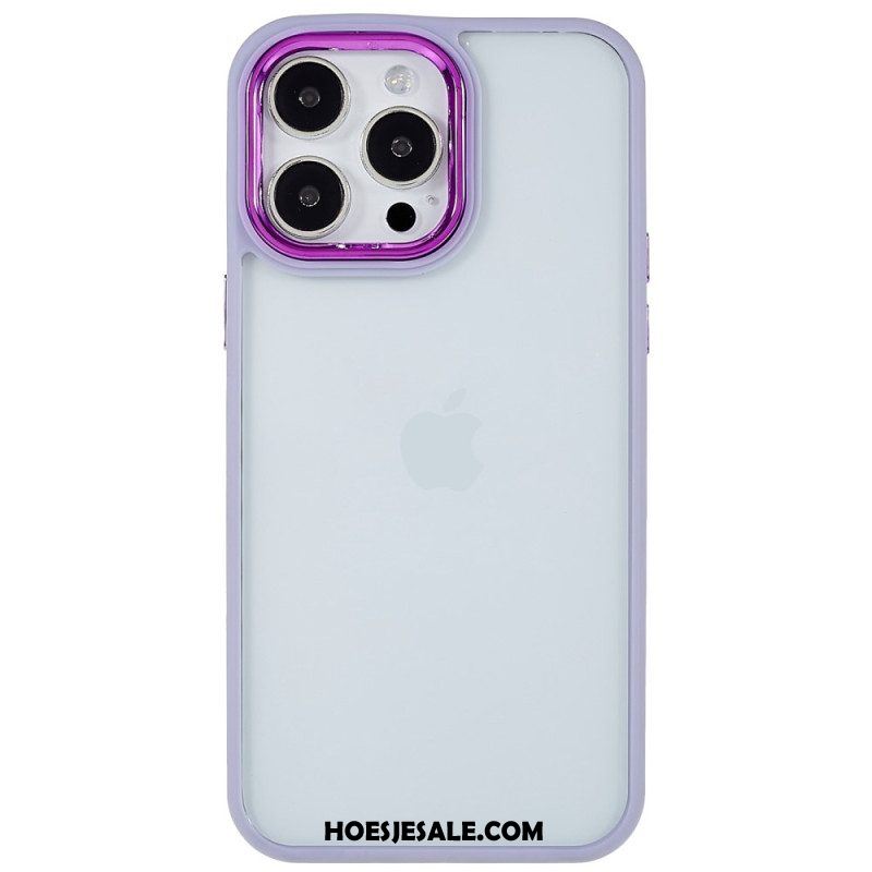 Hoesje voor iPhone 14 Pro Max Transparant Gekleurde Randen