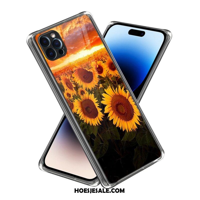 Hoesje voor iPhone 14 Pro Max Zonnebloemen