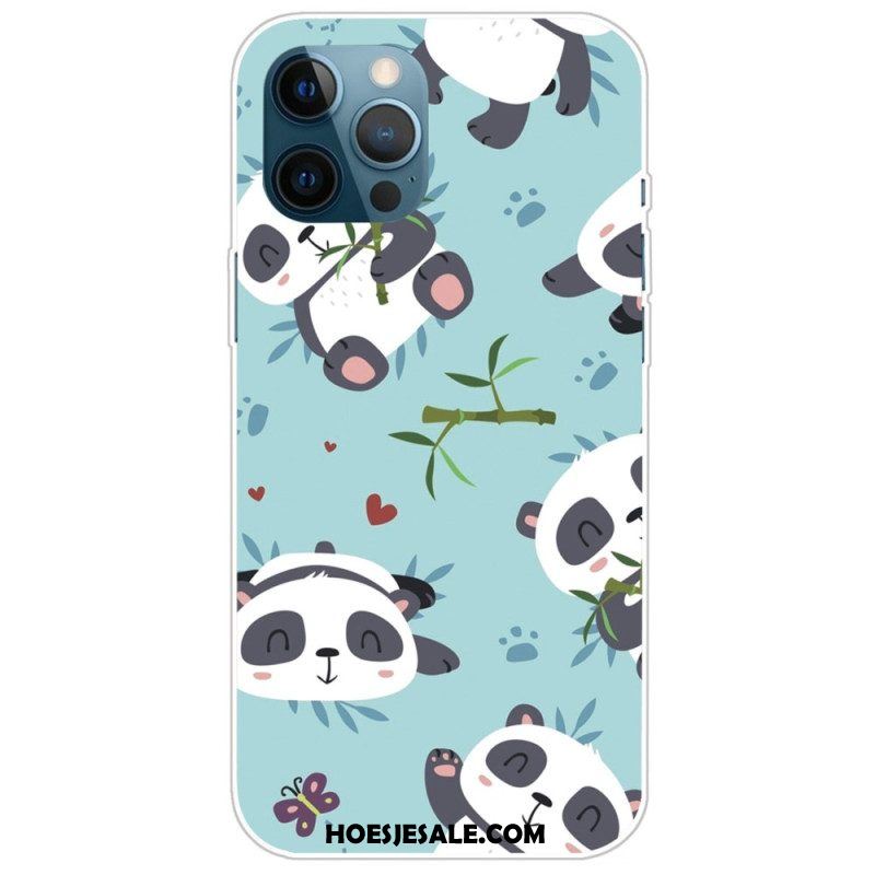 Hoesje voor iPhone 14 Pro Stelletje Panda's