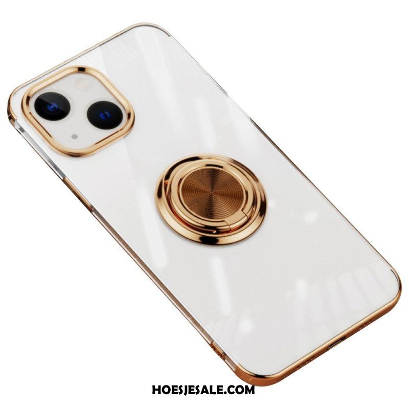 Hoesje voor iPhone 14 Transparante Roterende Ring