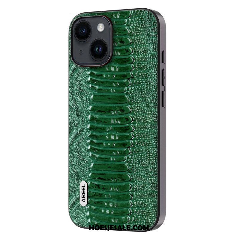 Hoesje voor iPhone 15 Plus Echt Leer Abeel