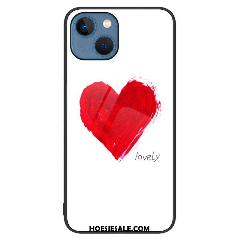 Hoesje voor iPhone 15 Plus Hartgehard Glas