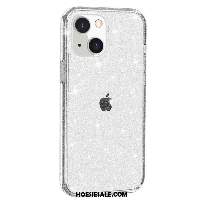 Hoesje voor iPhone 15 Plus Transparante Glitters