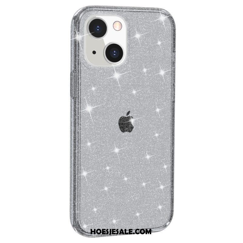 Hoesje voor iPhone 15 Plus Transparante Glitters