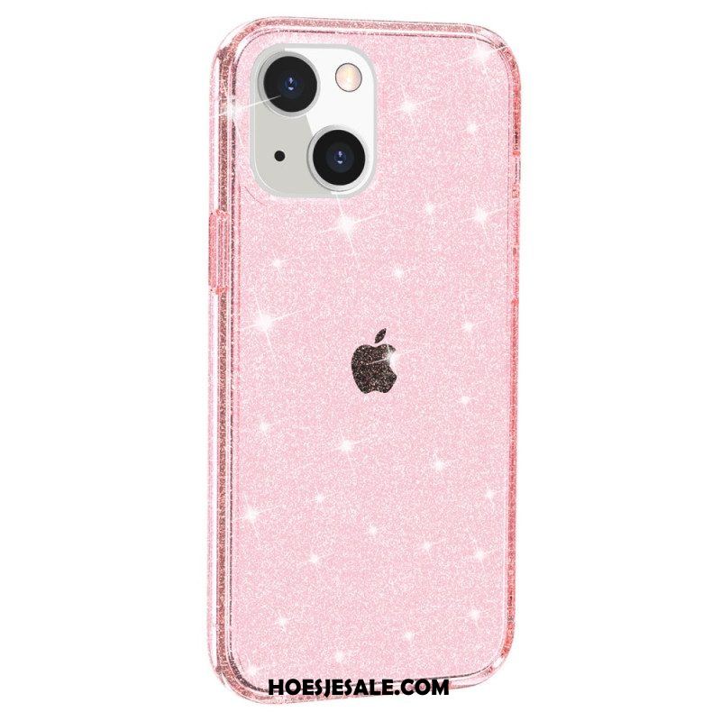 Hoesje voor iPhone 15 Plus Transparante Glitters