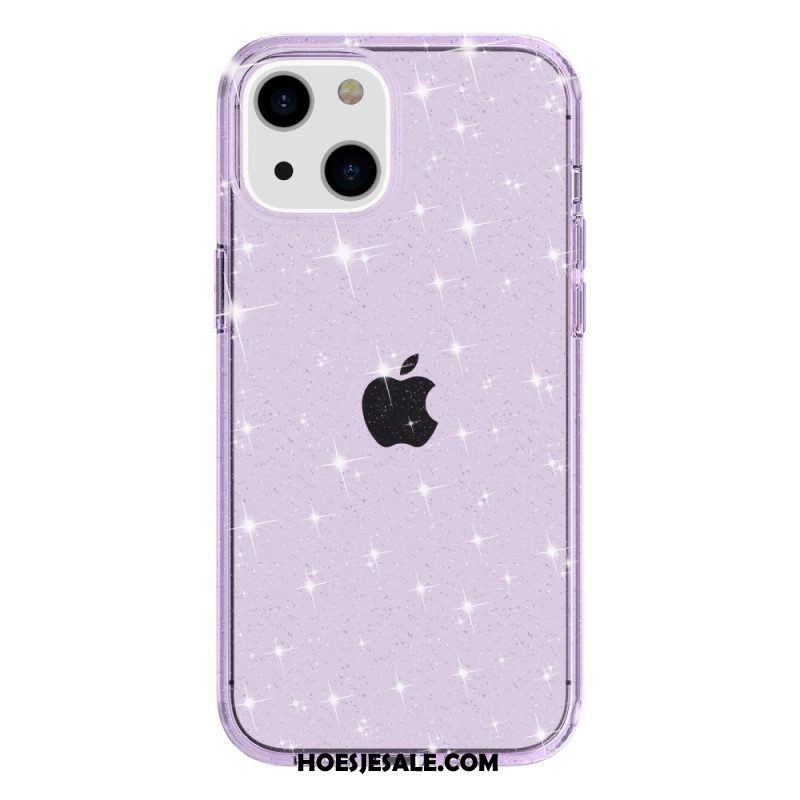 Hoesje voor iPhone 15 Plus Transparante Glitters