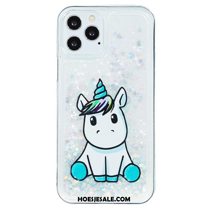 Hoesje voor iPhone 15 Pro Eenhoornglitter