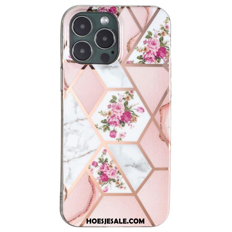 Hoesje voor iPhone 15 Pro Max Bloemenmarmer