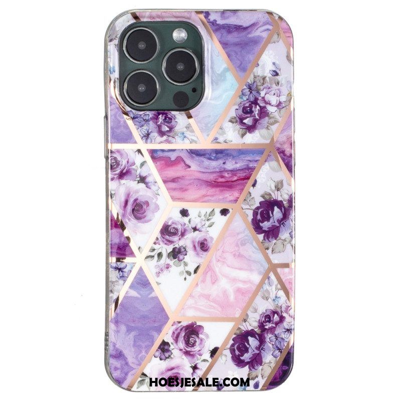 Hoesje voor iPhone 15 Pro Max Bloemenmarmer