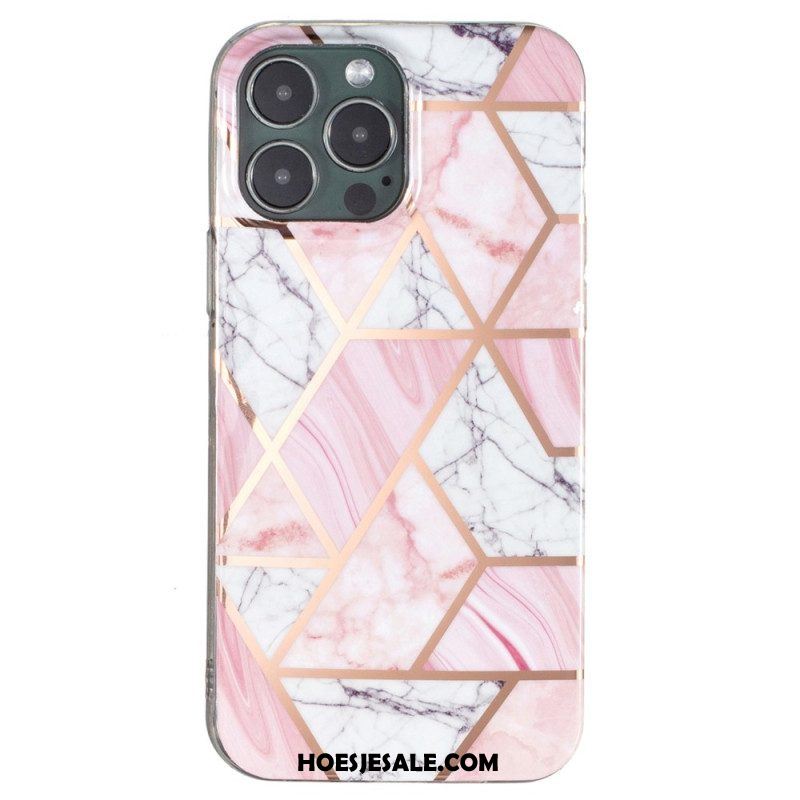 Hoesje voor iPhone 15 Pro Max Geometrisch Marmer