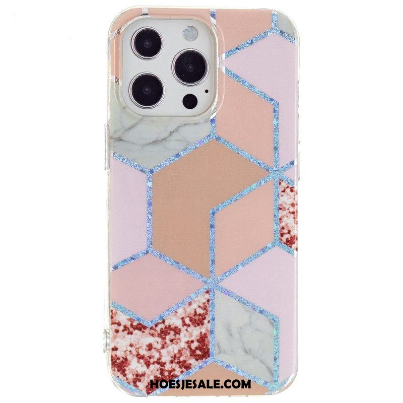 Hoesje voor iPhone 15 Pro Max Geometrisch Marmer