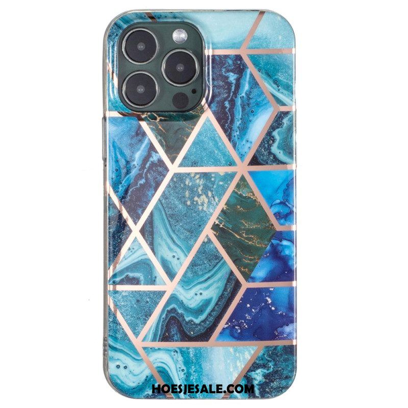 Hoesje voor iPhone 15 Pro Max Geometrisch Marmer