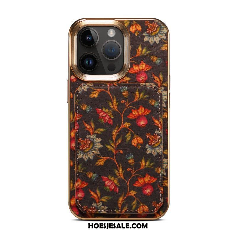 Hoesje voor iPhone 15 Pro Max Vintage Houder Kaarthouder