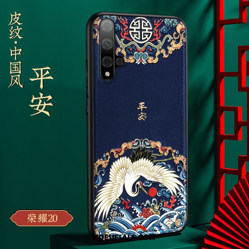 Honor 20 Hoesje Jeugd Reliëf Trend Vintage Mobiele Telefoon Goedkoop