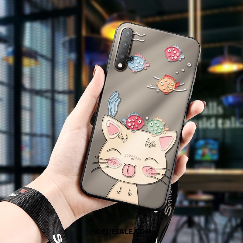 Honor 20 Hoesje Mooie Mobiele Telefoon Trendy Merk Grijs Spotprent Sale