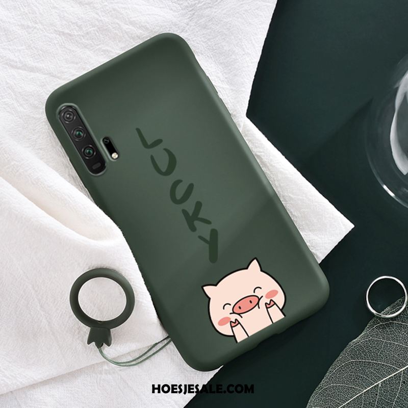 Honor 20 Pro Hoesje Mooie Anti-fall Groen Siliconen Patroon Online