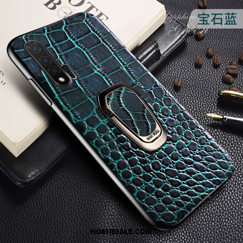 Honor 20 Pro Hoesje Ring Anti-fall Echt Leer Dun Ondersteuning Kopen