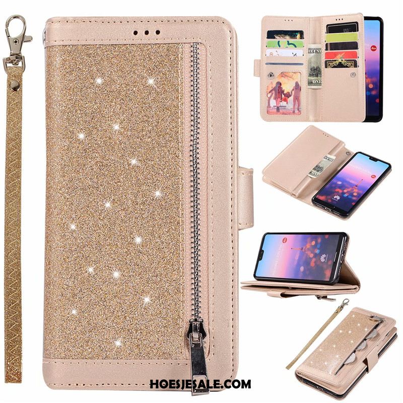 Honor 20 Pro Hoesje Rits Echt Leer Kaart Tas Mobiele Telefoon Portemonnee Goedkoop