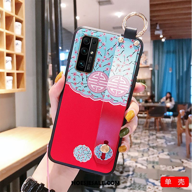 Honor 30 Hoesje Trendy Merk Hoes Rood Mobiele Telefoon Anti-fall Kopen