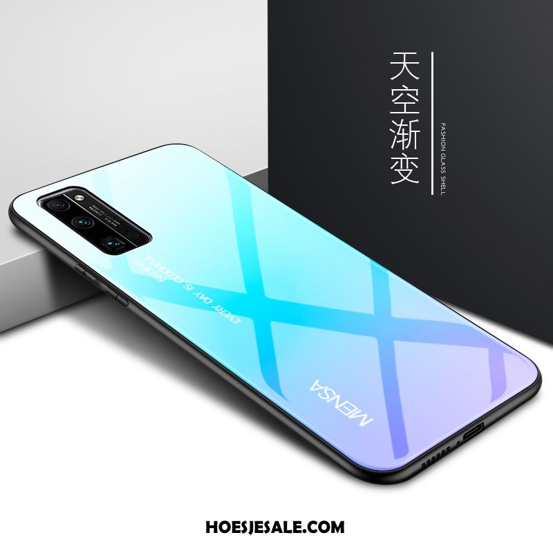 Honor 30 Pro Hoesje Nieuw Scheppend Hoes Blauw Glas Goedkoop