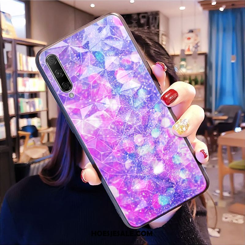 Honor 9x Pro Hoesje All Inclusive Bescherming Purper Hoes Ruit Kopen