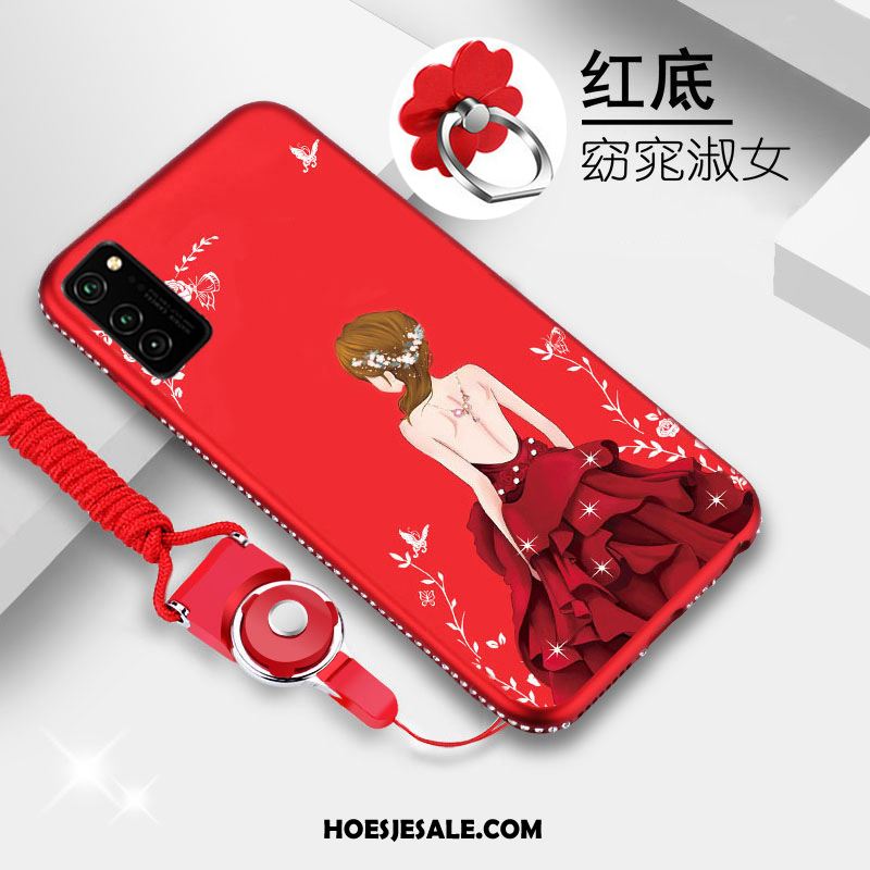 Honor View30 Hoesje Bescherming Trendy Merk Net Red Siliconen Rood