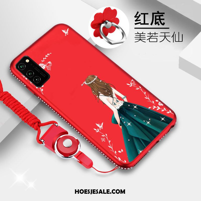 Honor View30 Hoesje Bescherming Trendy Merk Net Red Siliconen Rood