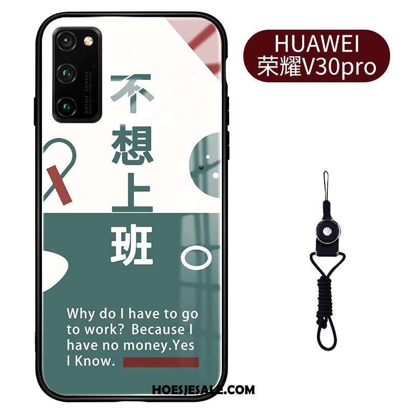 Honor View30 Pro Hoesje Hoes Mobiele Telefoon Groen Glas Scheppend Goedkoop