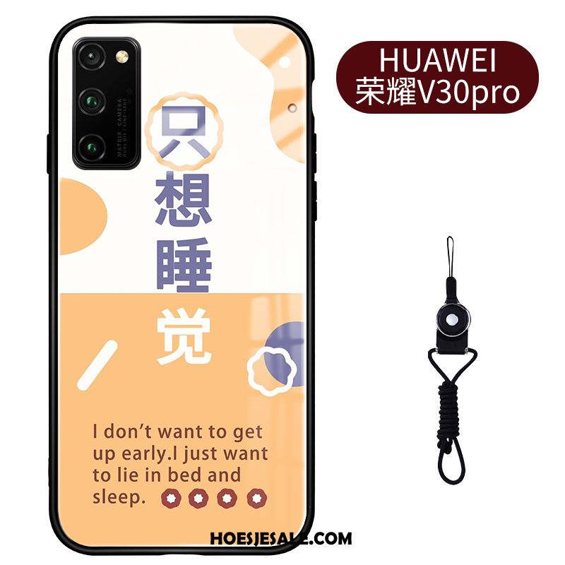 Honor View30 Pro Hoesje Hoes Mobiele Telefoon Groen Glas Scheppend Goedkoop