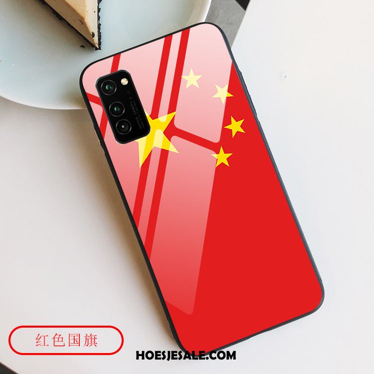 Honor View30 Pro Hoesje Mobiele Telefoon Wit Rood Glas Bescherming Kopen