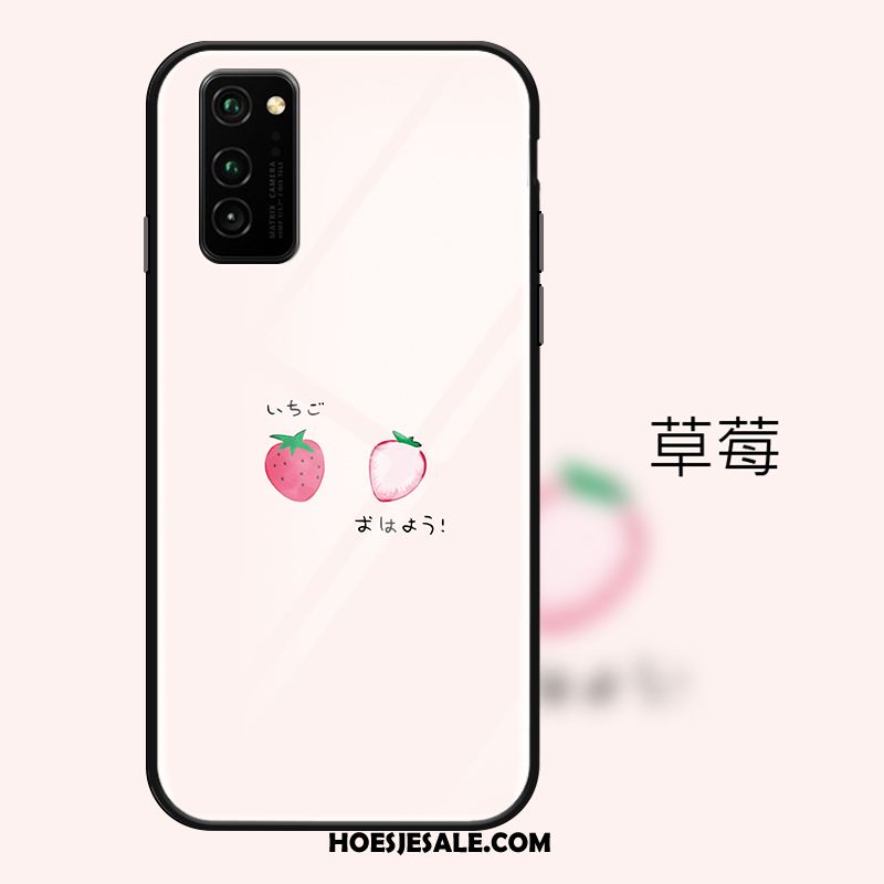 Honor View30 Pro Hoesje Roze Eenvoudige Mobiele Telefoon Hart Bescherming