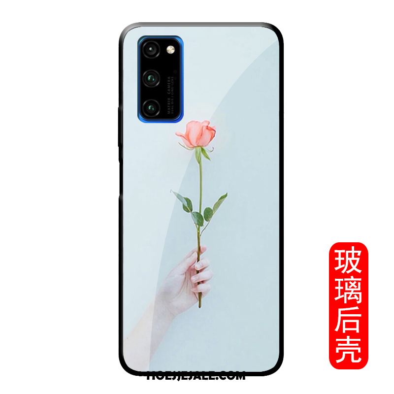 Honor View30 Pro Hoesje Roze Gehard Glas Persoonlijk Eenvoudige Hoes Sale