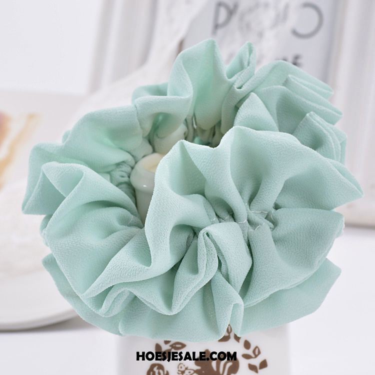 Hoofdtooi Bloemen Dames Dame Groen Elastische Band Groot Doek Korting