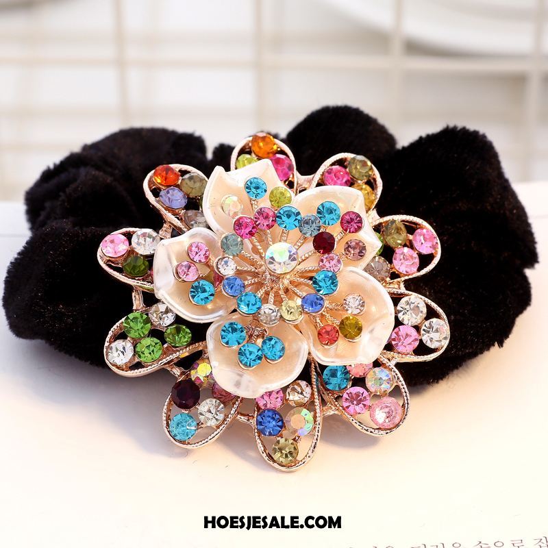 Hoofdtooi Bloemen Dames Elastiek Kristal Haaraccessoires Strass Bloemen