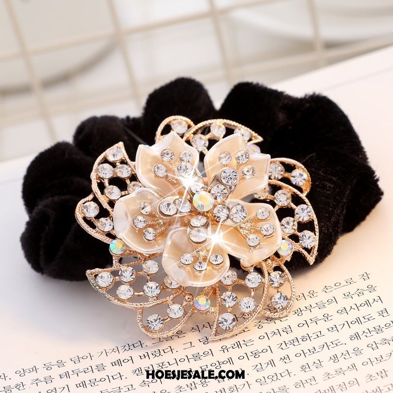 Hoofdtooi Bloemen Dames Elastiek Kristal Haaraccessoires Strass Bloemen