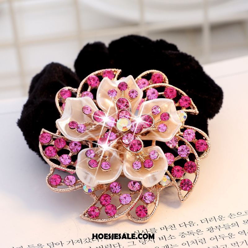 Hoofdtooi Bloemen Dames Elastiek Kristal Haaraccessoires Strass Bloemen