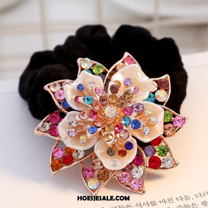 Hoofdtooi Bloemen Dames Elastiek Kristal Haaraccessoires Strass Bloemen