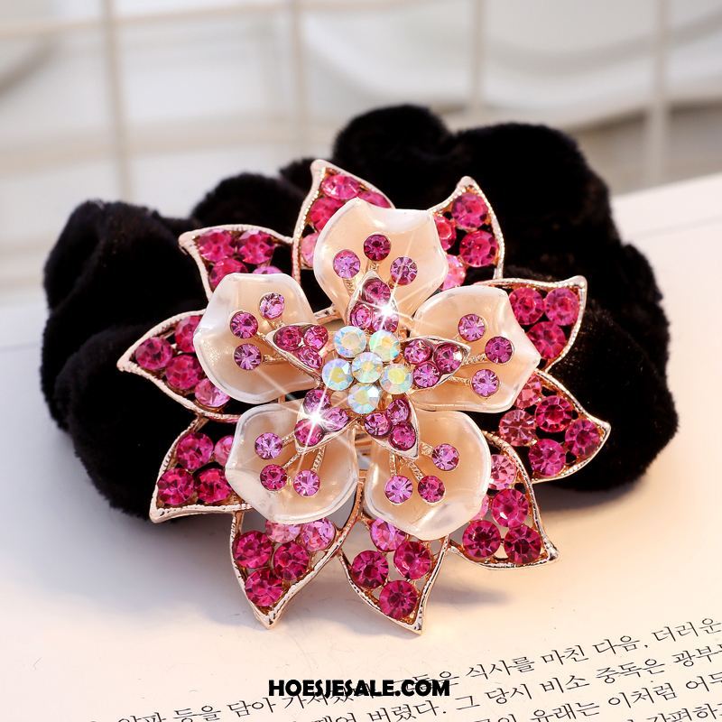 Hoofdtooi Bloemen Dames Elastiek Kristal Haaraccessoires Strass Bloemen