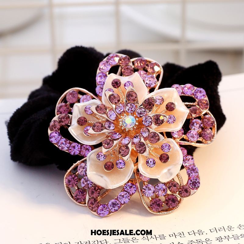 Hoofdtooi Bloemen Dames Elastiek Kristal Haaraccessoires Strass Bloemen