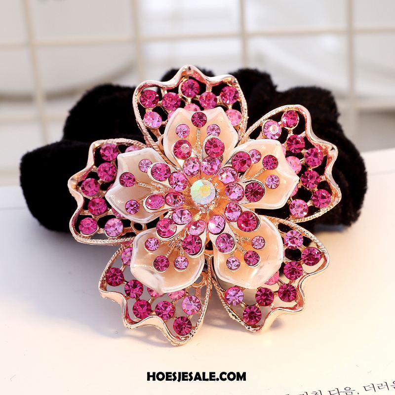 Hoofdtooi Bloemen Dames Elastiek Kristal Haaraccessoires Strass Bloemen