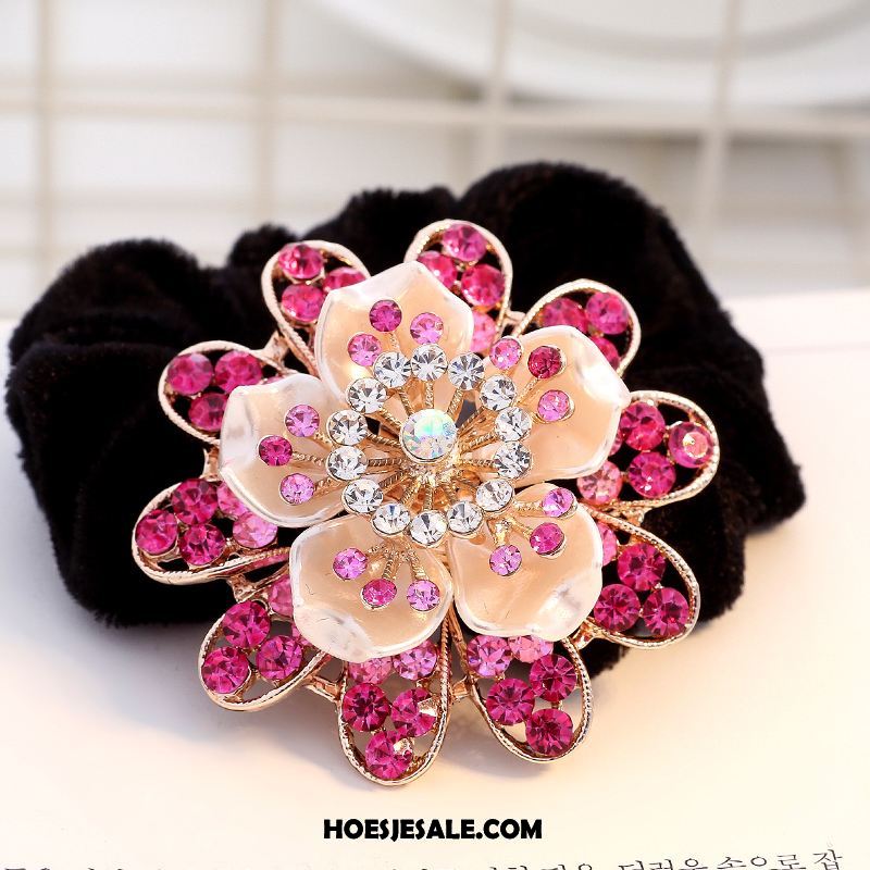 Hoofdtooi Bloemen Dames Elastiek Kristal Haaraccessoires Strass Bloemen