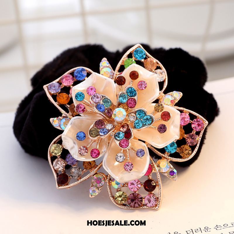 Hoofdtooi Bloemen Dames Elastiek Kristal Haaraccessoires Strass Bloemen