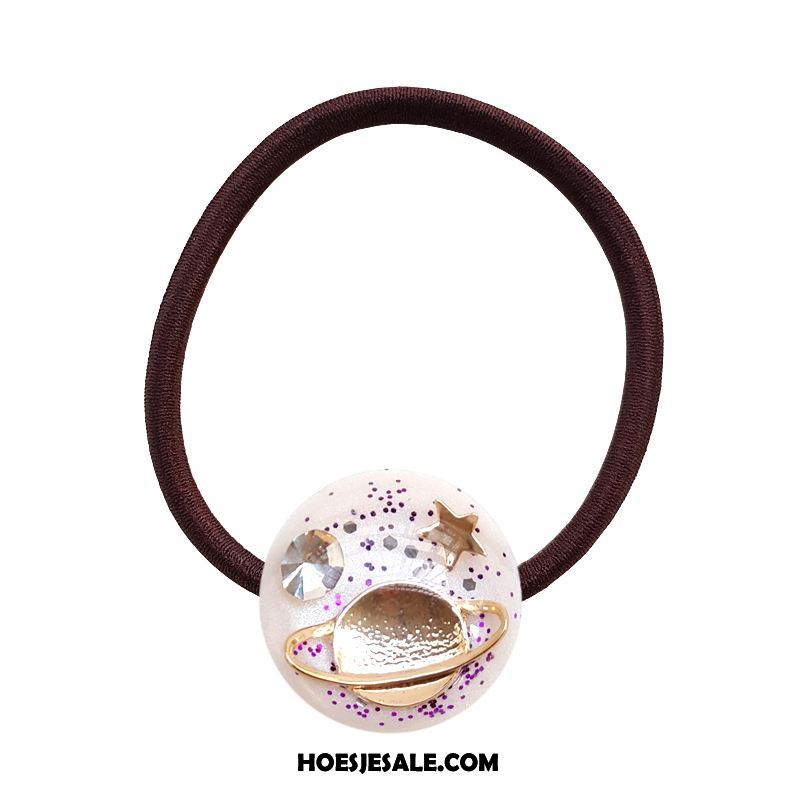 Hoofdtooi Bloemen Dames Elastische Band Haarring Groot Haaraccessoires Sterrenhemel Sale