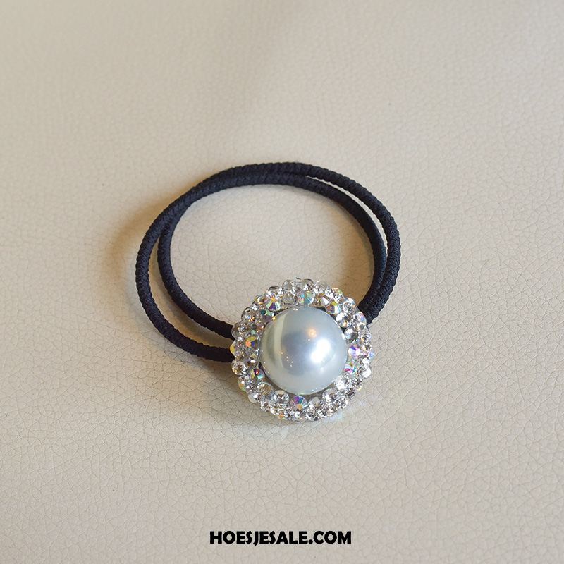 Hoofdtooi Bloemen Dames Elastische Band Haarring Strass Vers Haaraccessoires Winkel