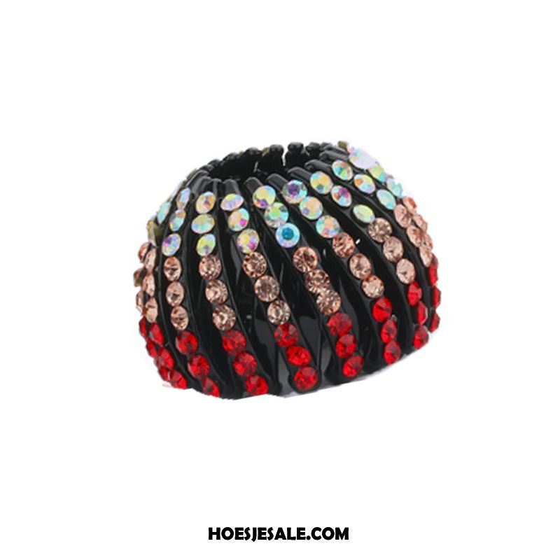 Hoofdtooi Bloemen Dames Haarclip Strass Hoofdtooi Haarschijf Paardenstaart Sale